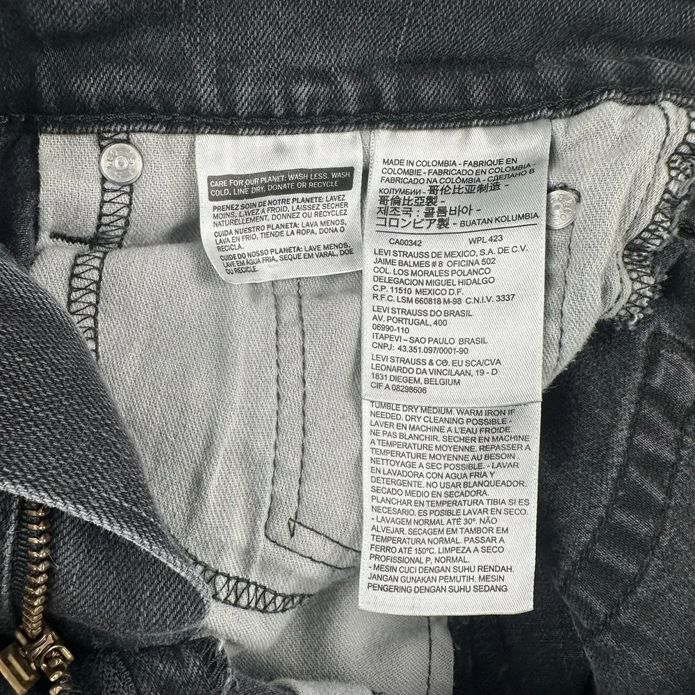 Levi's 514 Men's‎ Denim Jeans Size 29x30 Black Mid-Rise 5 Pockets